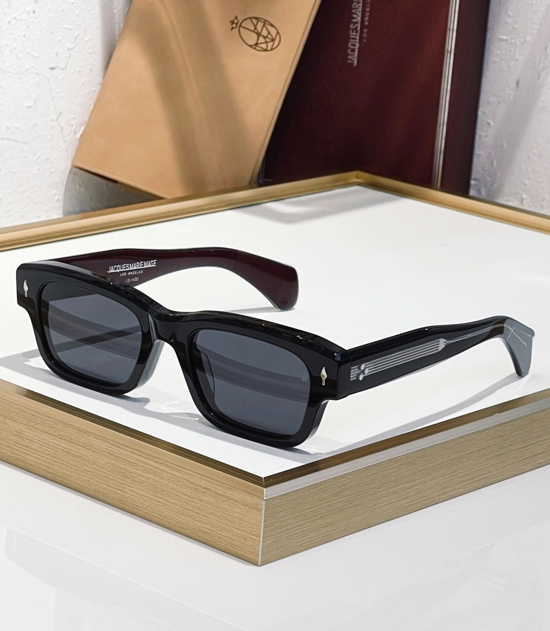 Jacques Marie Mage Jeff Square Sunglasses 51-22-146 Luxury Designer Eyewear