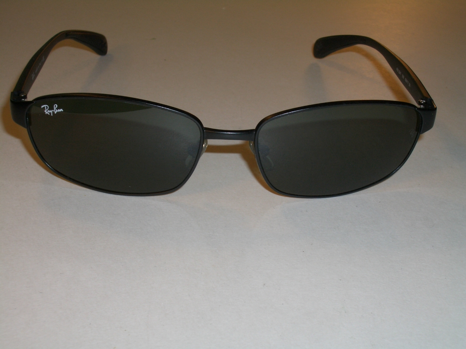 RAY BAN RB3247 59[]17mm SLEEK BLACK G15 UV GLASS LENS SUNGLASSES w/CASE
