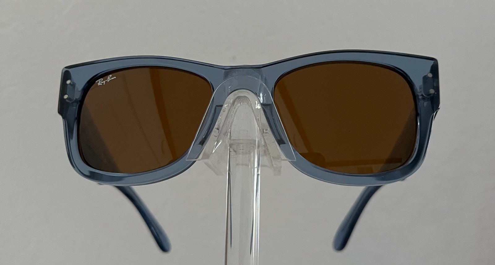 Ray-Ban Mega Wayfarer Polished Transparent Blue /Brown Lens RB0840S 66807351