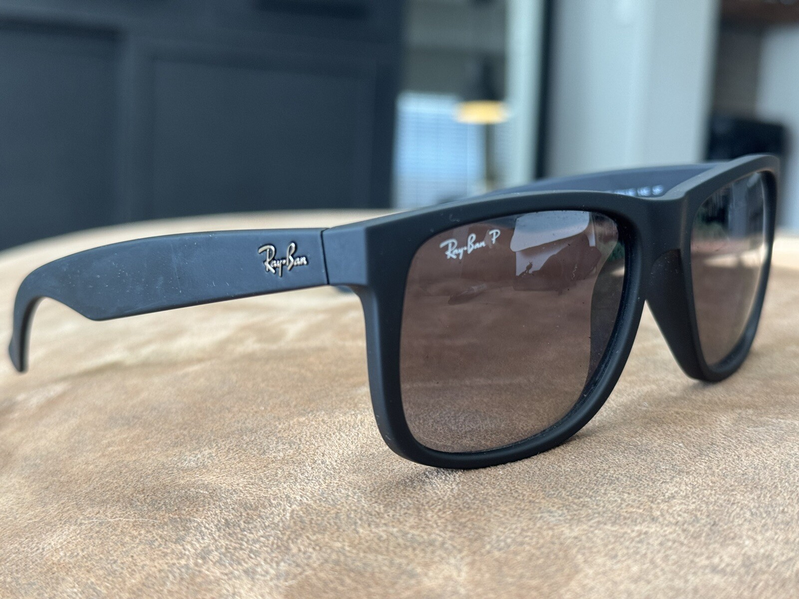 Ray-Ban RB4165 622/T3 MATTE BLACK W/GREY POLARIZED 54-16 #E30