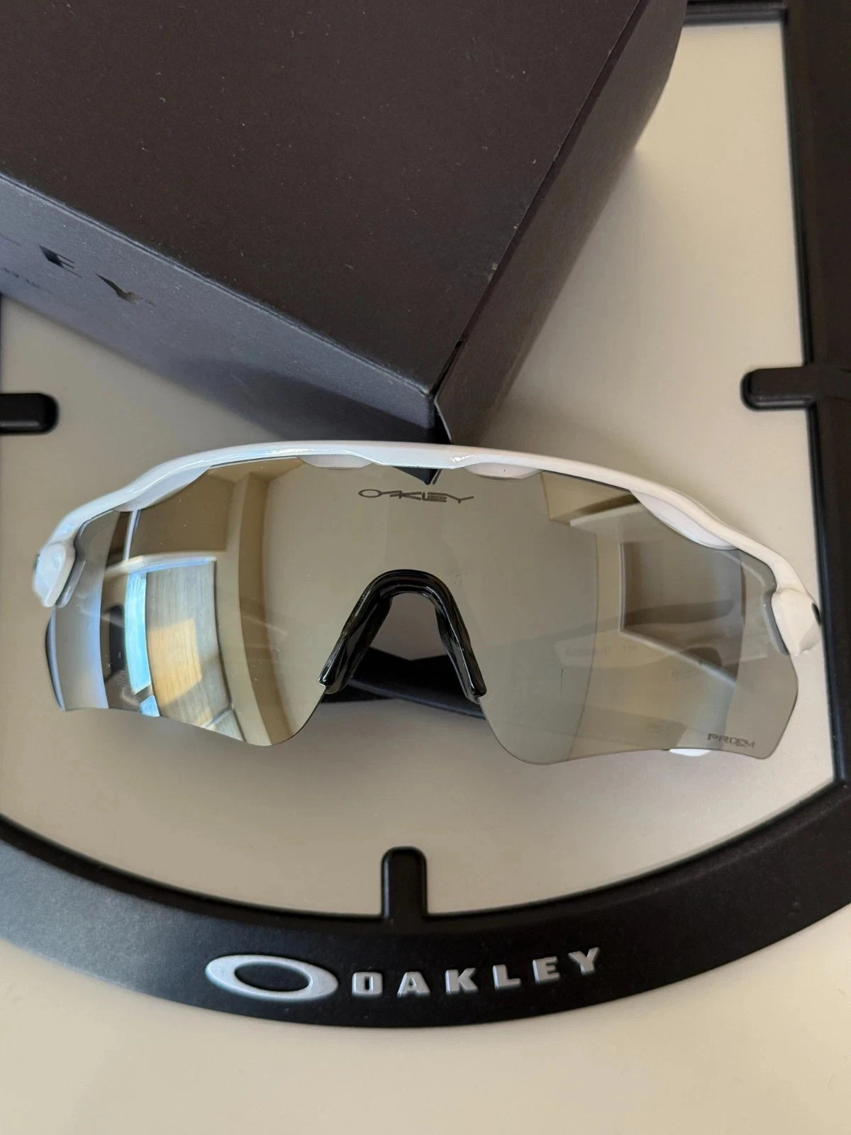 NEW Oakley Radar EV Path OO9208 Polished White PRIZM Silver Mirror IN BOX