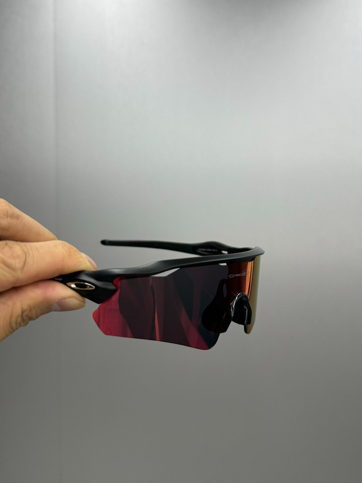 Oakley Radar EV Path OO9208 Lightweight Red Sunglasses Matte Black Frame Prizm
