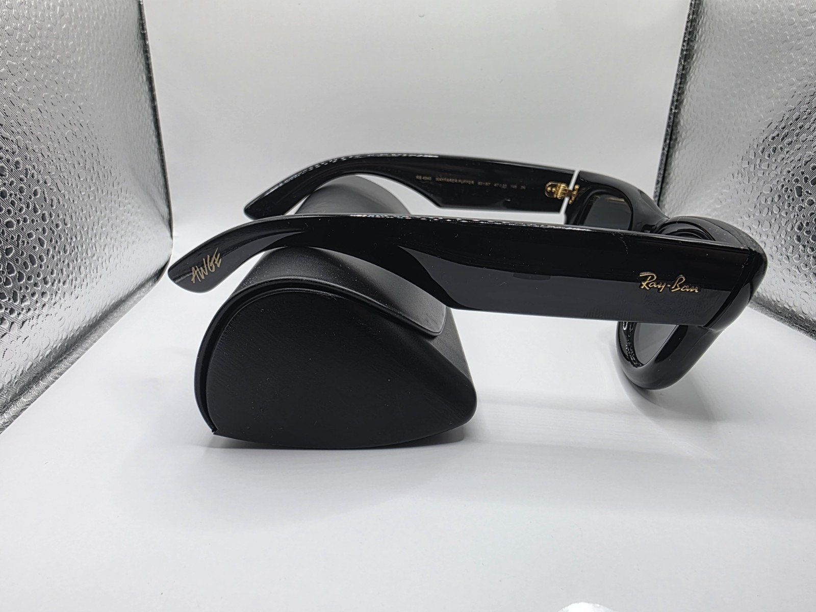 Ray Ban Wayfarer Puffer Asap Rocky AWGE RB4940 4940 Black Size 47/23