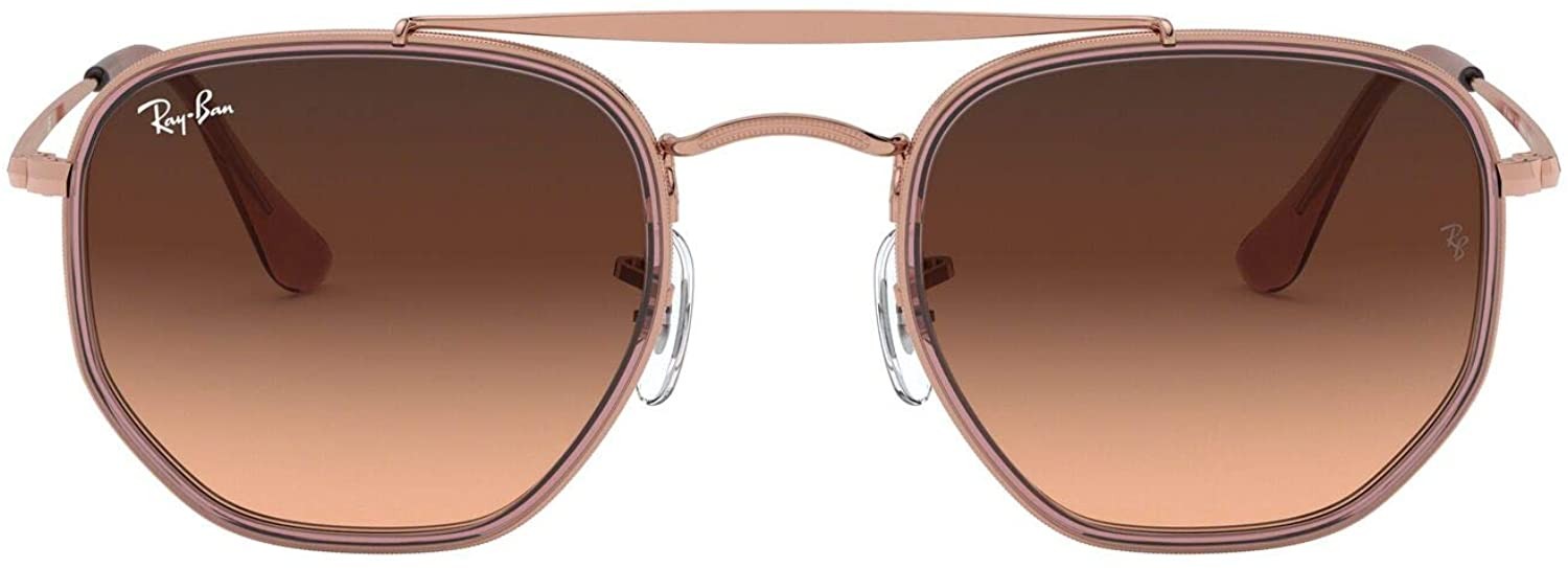 Ray-Ban 0Rb3648M The Marshal Ii Irregular Sunglasses – Copper / Pink Gradient