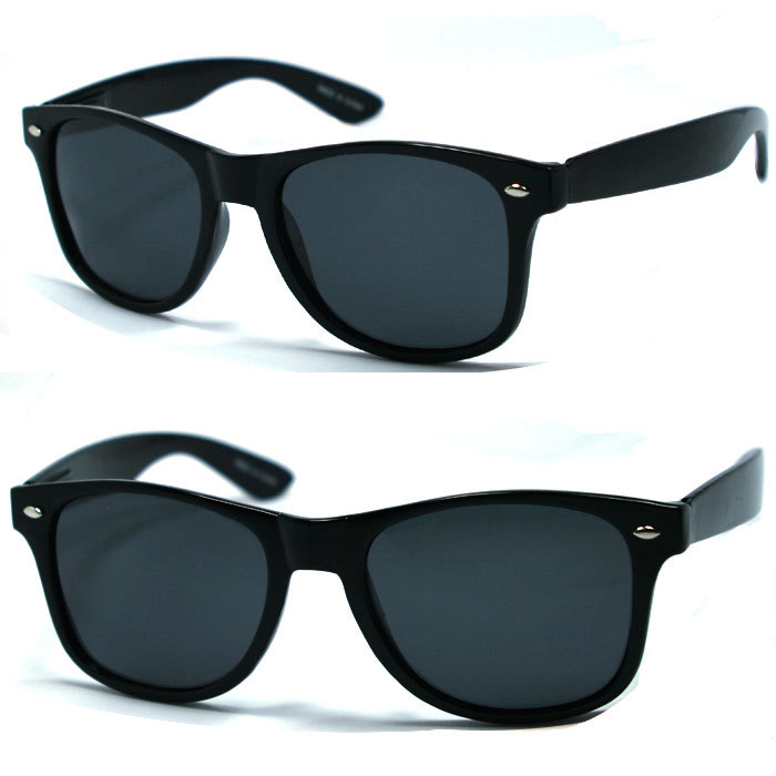 Retro Classic Square Frame Polarized Designer Sunglasses – Black WF08