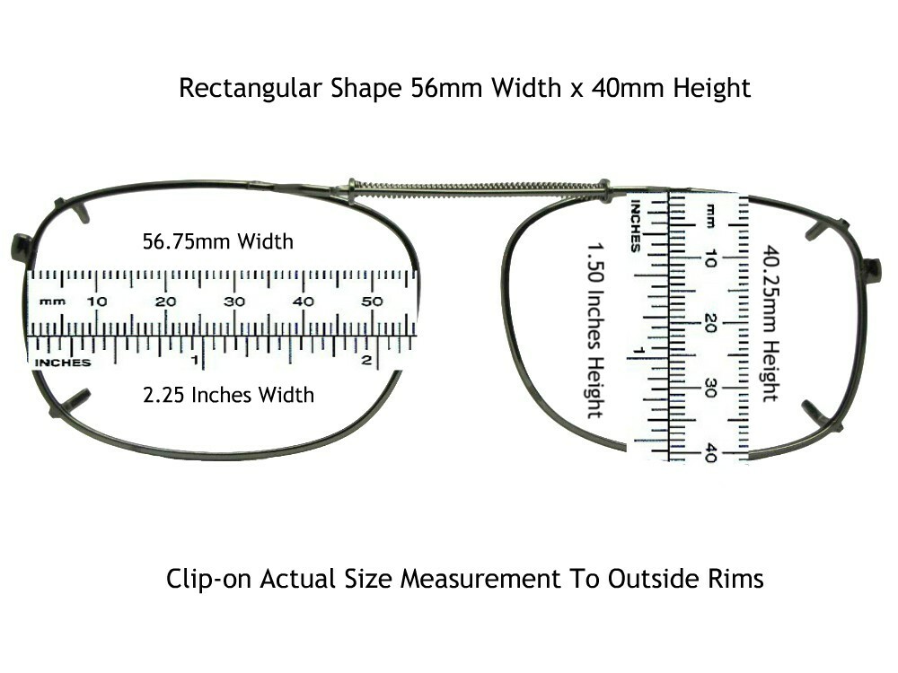 Rectangular Shape Polarized Clip-on Sunglasses