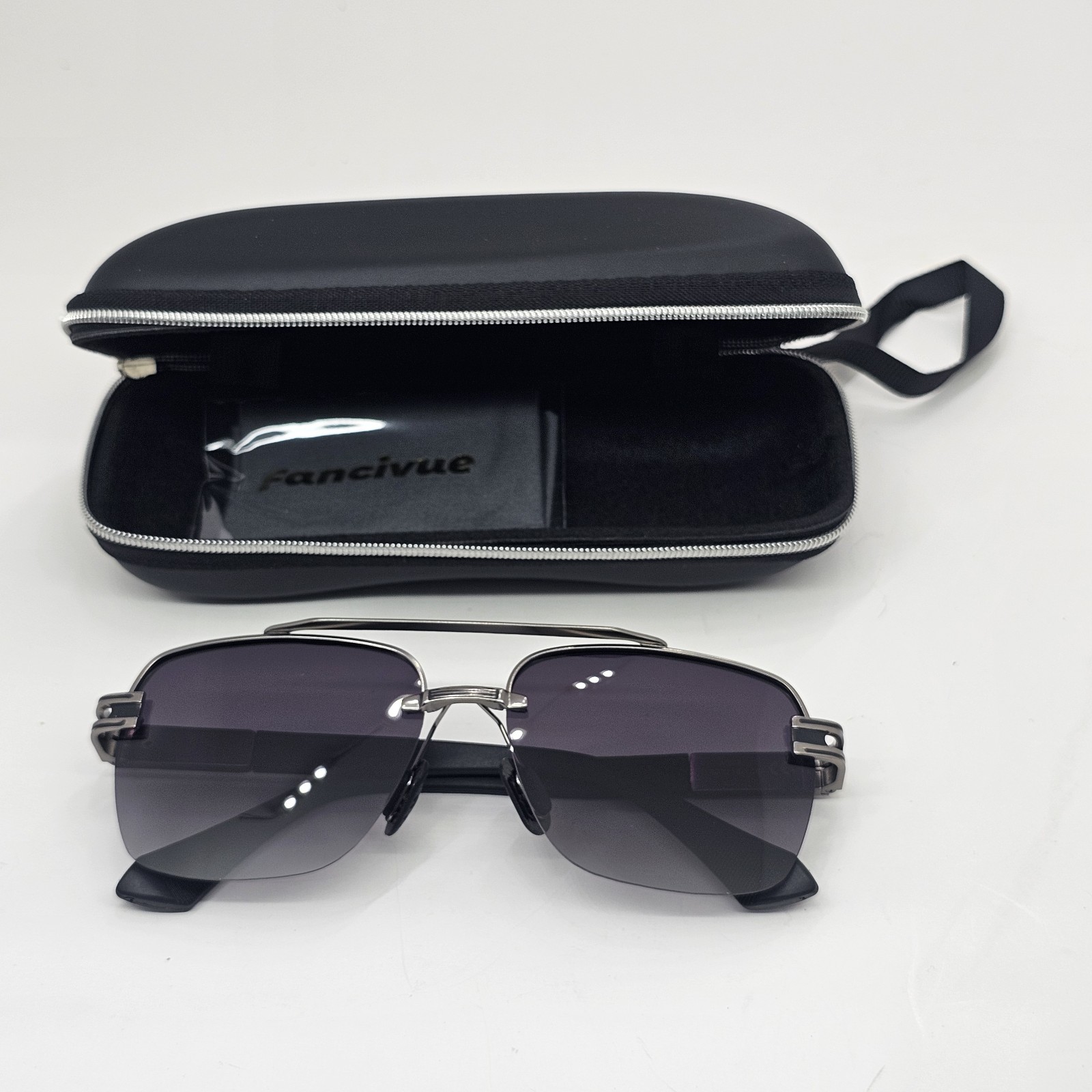 Men’s Double-Bridge Aviator Sunglasses 2026 Polarized UV400 Metal Frame w/ Case