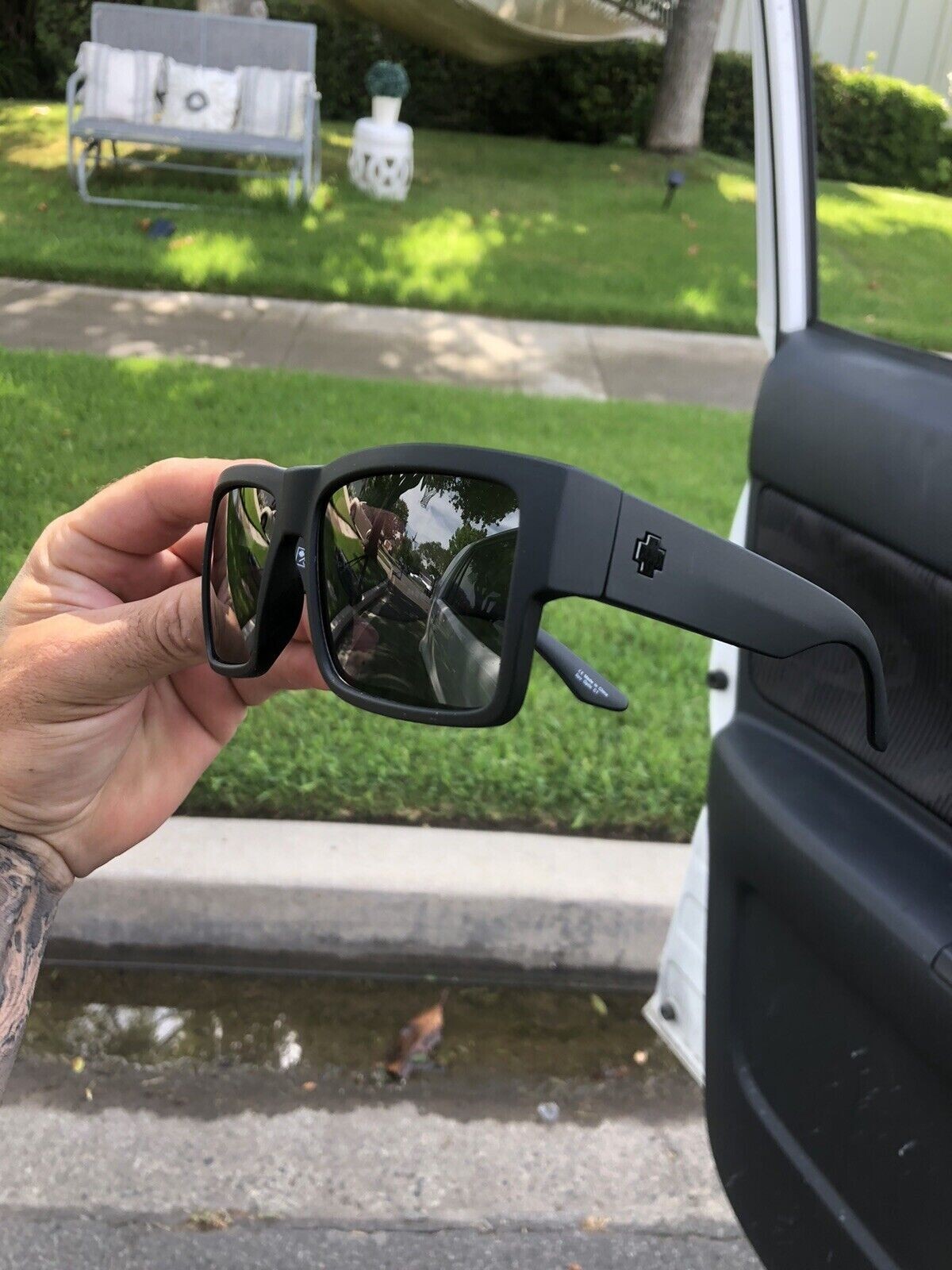 Polarized Spy+ Optic Cyrus Sunglasses Soft Matte Black Frame Smoke Lens