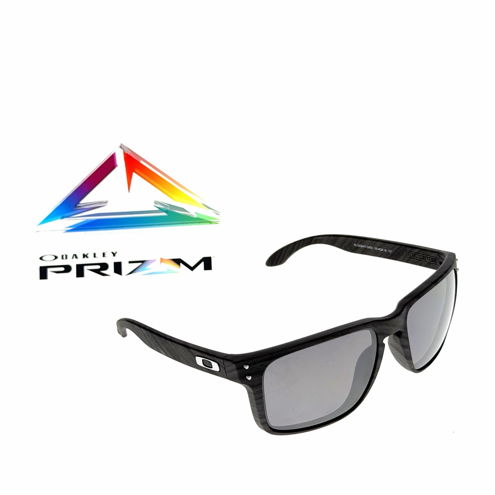 OAKLEY HOLBROOK XL SUNGLASSES GREY WOODGRAIN PRIZM BLACK POLARIZED OO9417-3459