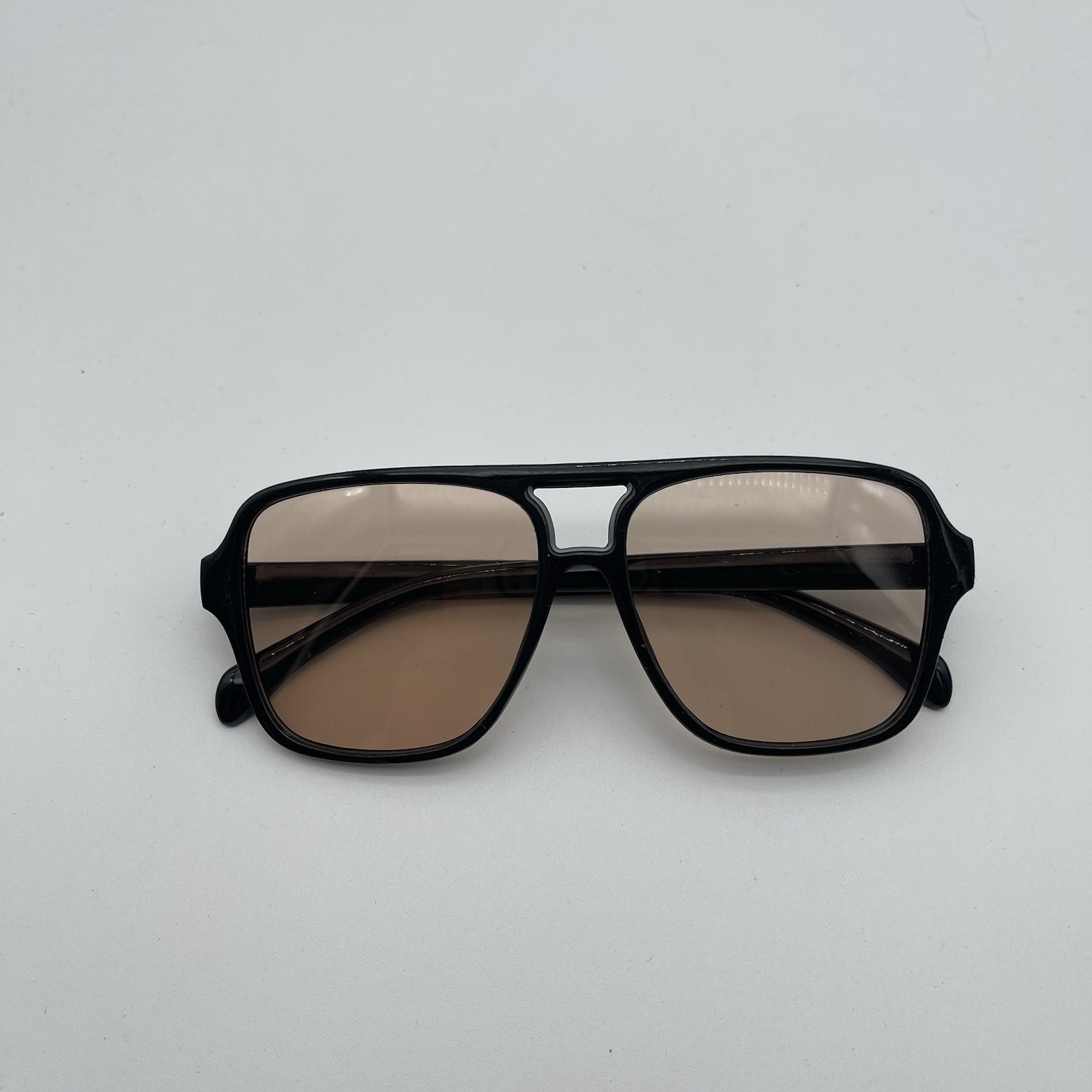 Unisex Adults Retro Double Bridge Square Aviator Sunglasses Size OS New