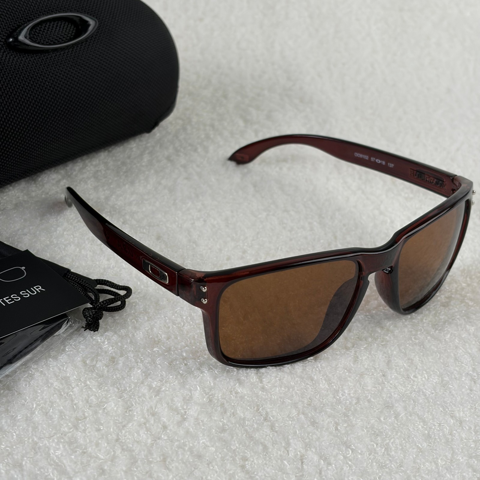 Oakley Holbrook Translucent Brown Frame Brown Polarized Sunglasses OO9102