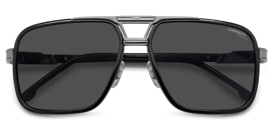 Carrera 1070/S ANS M9Black Ruthenium/Grey Polarized Rectangular Men’s Sunglasses