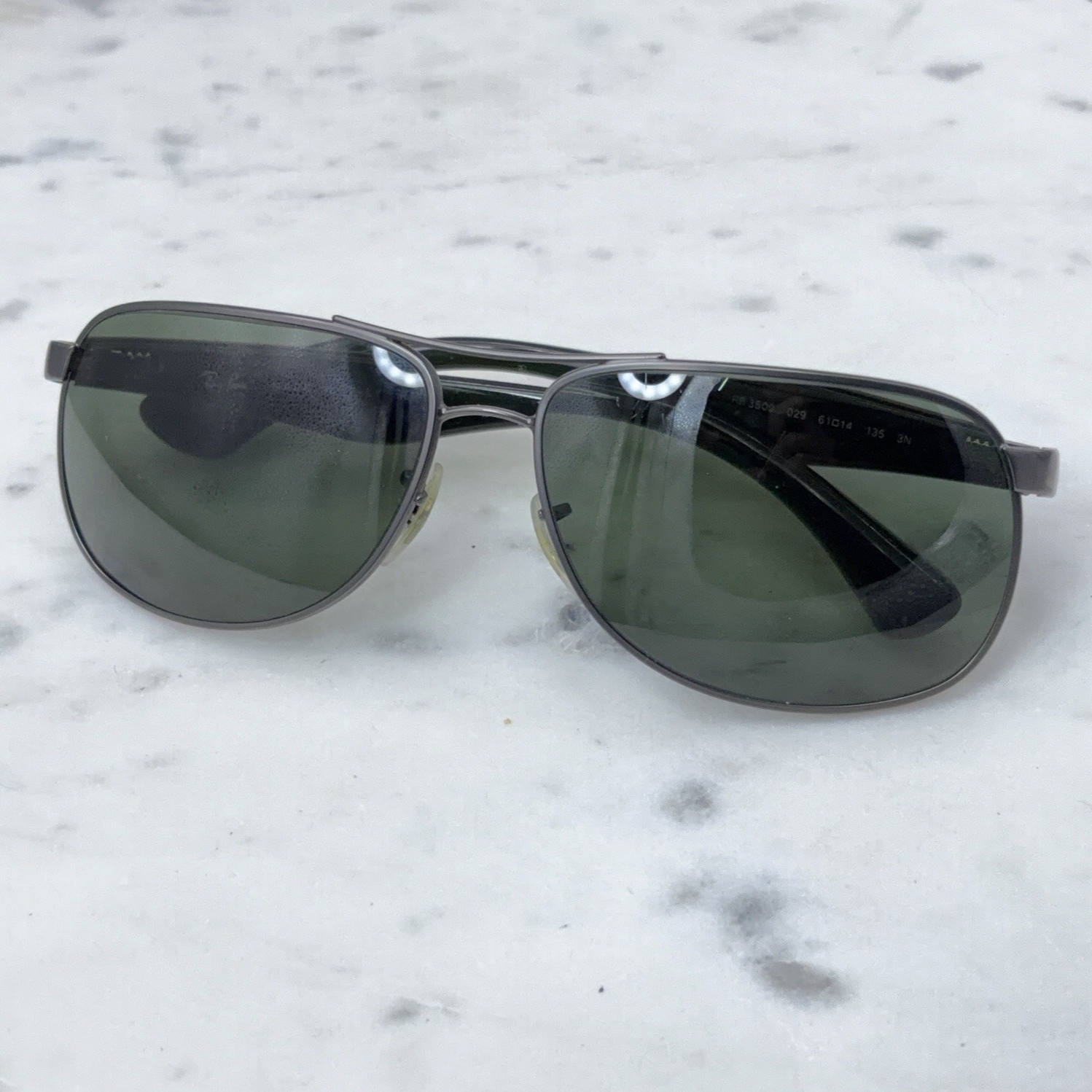 Ray-Ban RB3502 029 Matte Gunmetal Full Rim Square Aviator Sunglasses Frames Only