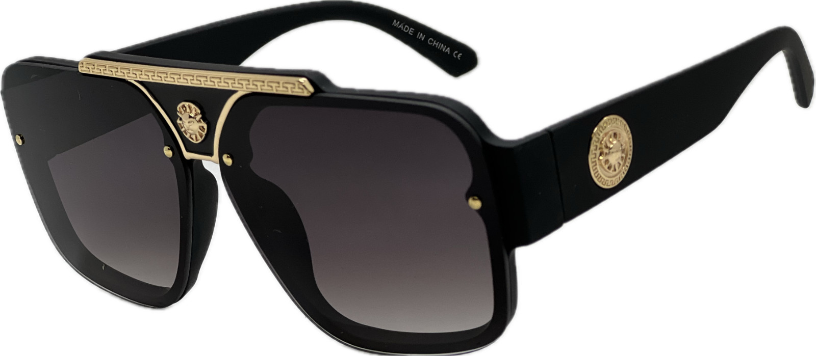 MEN SQUARE DESIGNER SHADES RETRO GOLD RAPPER CLASSIC RETRO LUXURY MODEL EYEWEAR