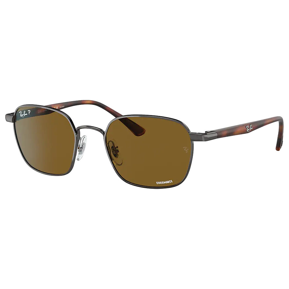 Ray-Ban RB3664CH Sunglasses Chromance Light Brown Frame w/ Polarized Brown Lenes