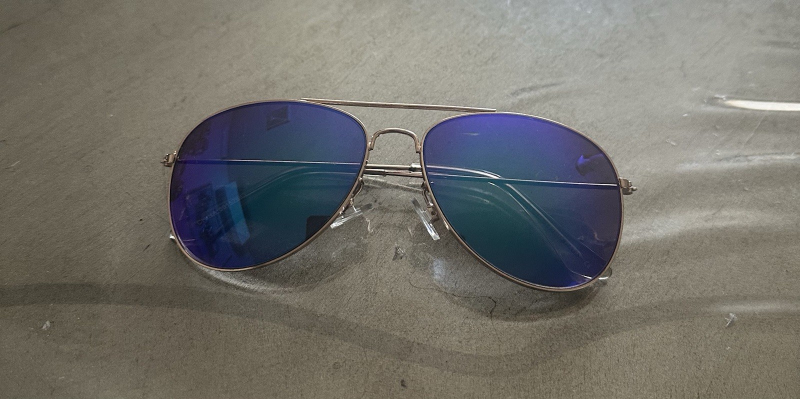 Vintage Sunglasses Men Sports Driving Gold Metal Aviator Gradient