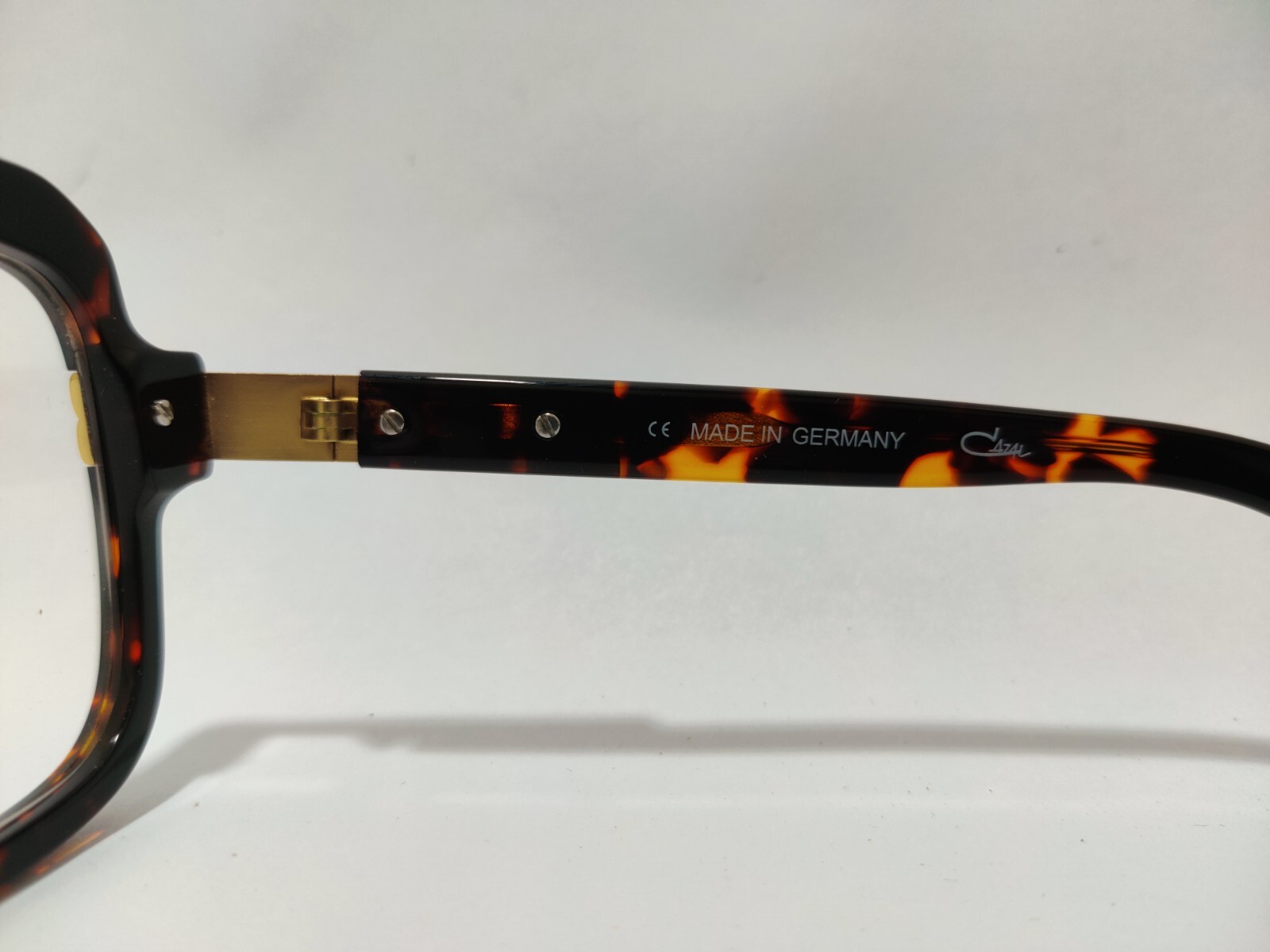 Cazal Sunglasses Tortoise & Gold Frame Clear Lens Men’s Women’s Eyewear