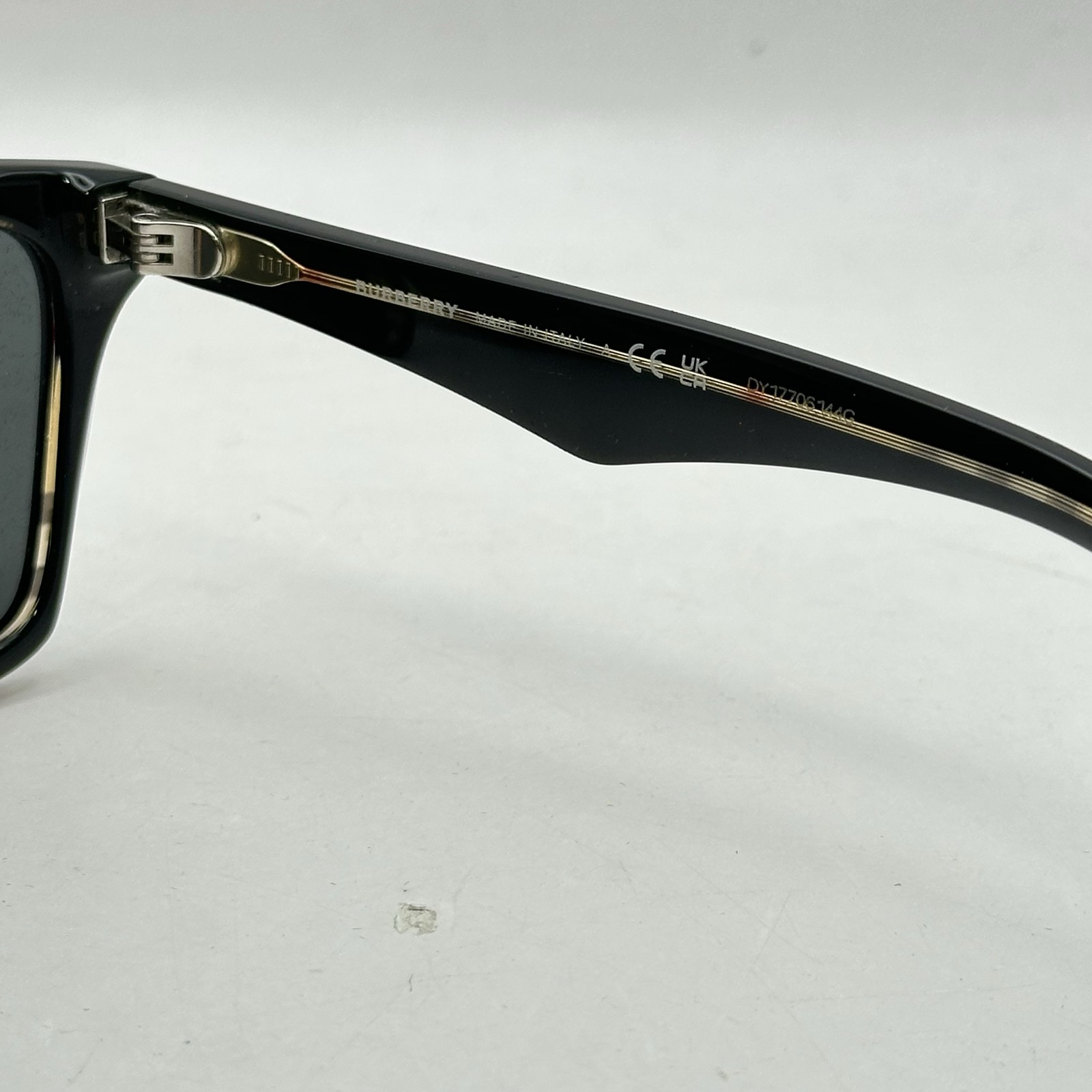 Burberry Mens Square Thick Acetate Full Rim Sunglasses BE4434 Black On Check