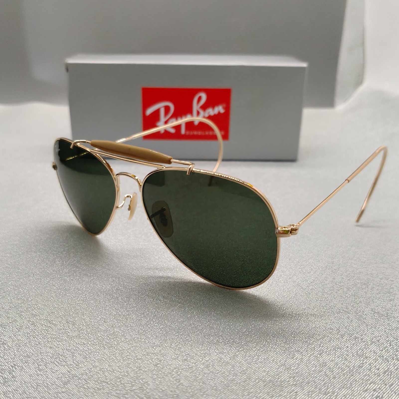 MEN GREEN RB3030 RAY-BAN OUTDOORSMAN SUNGLASSES NED-6258