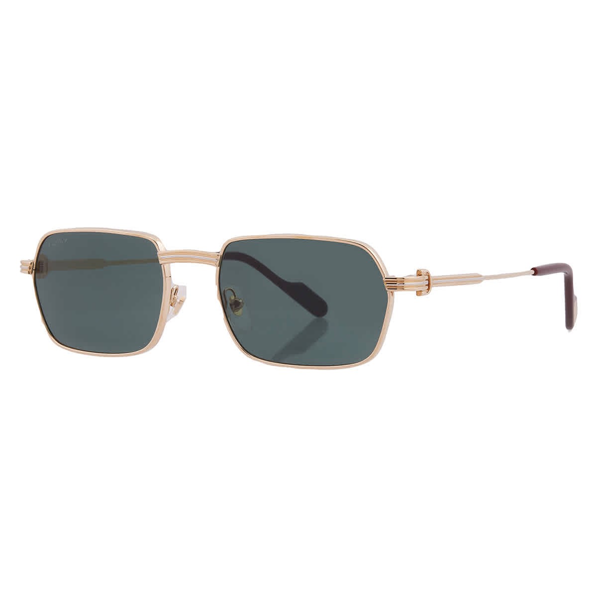 Cartier Premiere de Cartier Green with Light Mirror Geometric Men’s Sunglasses