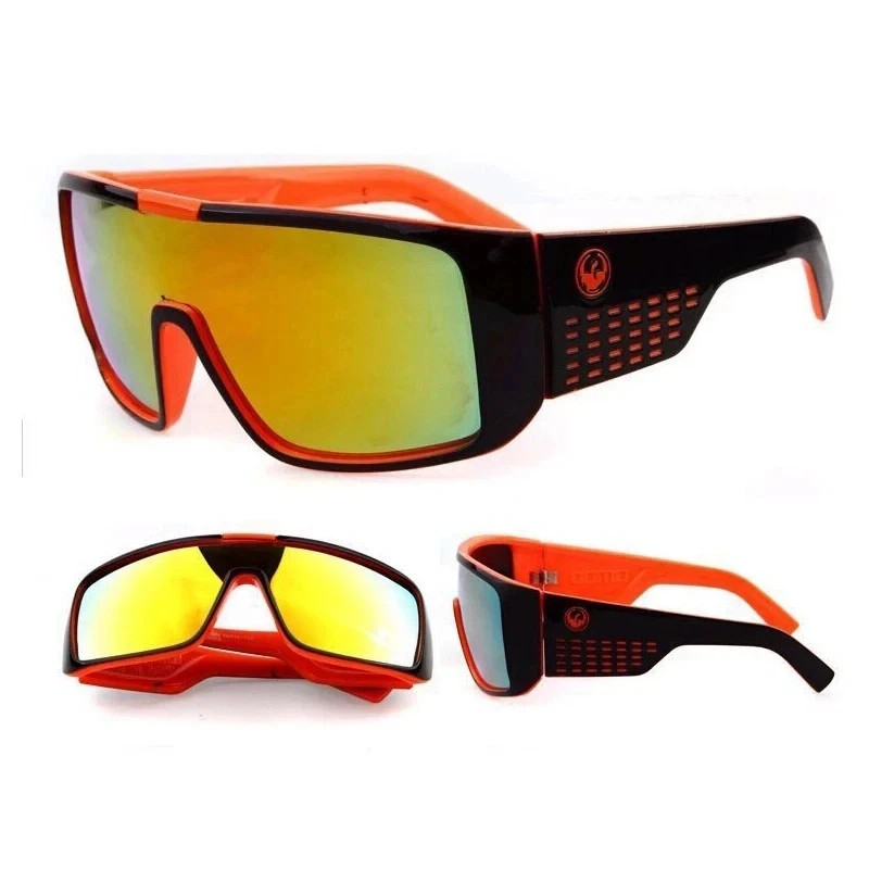 New Dragon Windproof Shield Frame Polarized Sunglasses Men Sport Goggle Eyewear