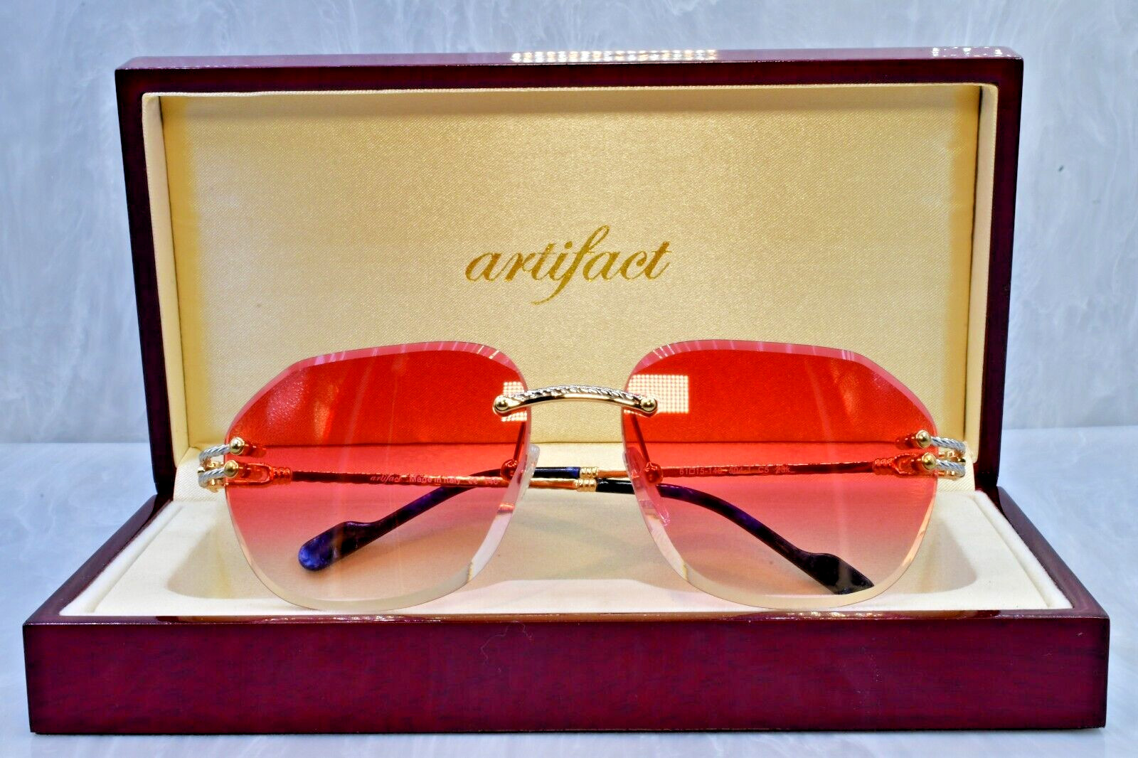 Artifact “Rope Line” Sunglasses Model 504/1 Cherry cartier Gradient Bi coloR