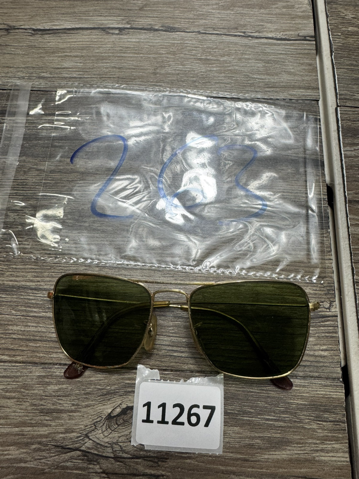 1980’s 52[]16mm VINTAGE B&L RAY-BAN GEP G15 UV SMALL CARAVAN AVIATOR SUNGLASSES