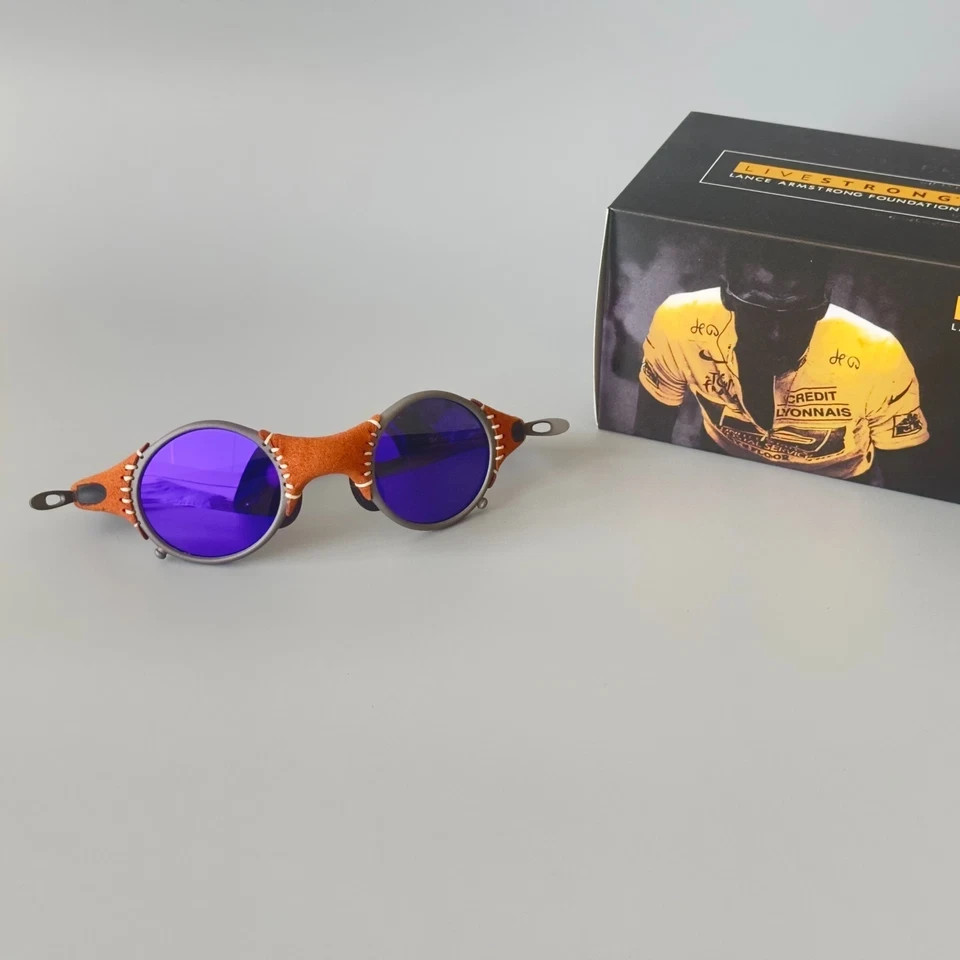 Oakley Madman X Metal Retro Sunglasses Purple Polarized Lenses