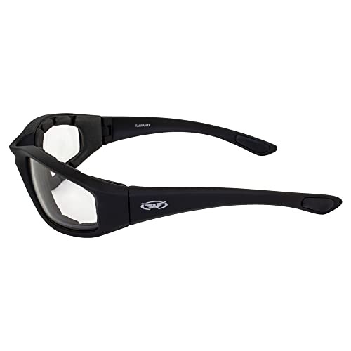 3 Pairs of Kickback Black Foam Padded Motorcycle Riding Sunglasses 1 Clear