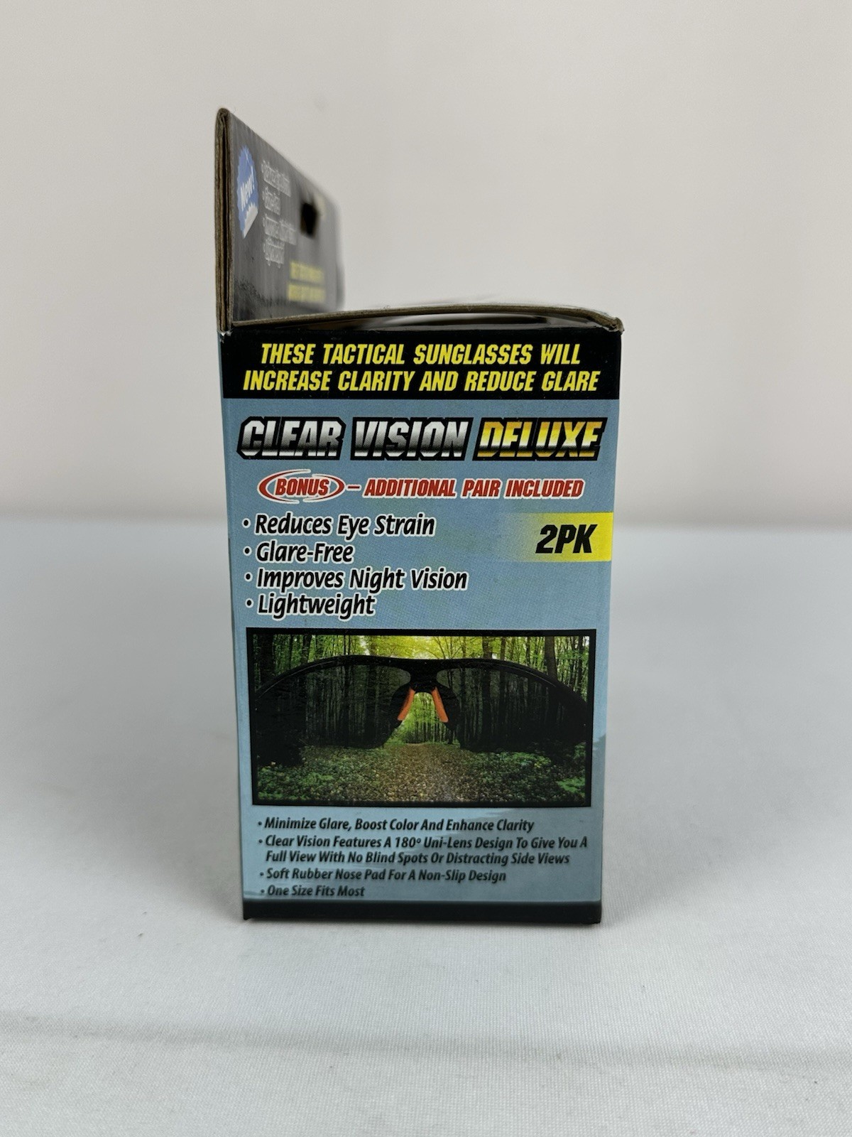 Clear Vision Deluxe Tactical Sunglasses 2PK Protective Bags Original Box NWT