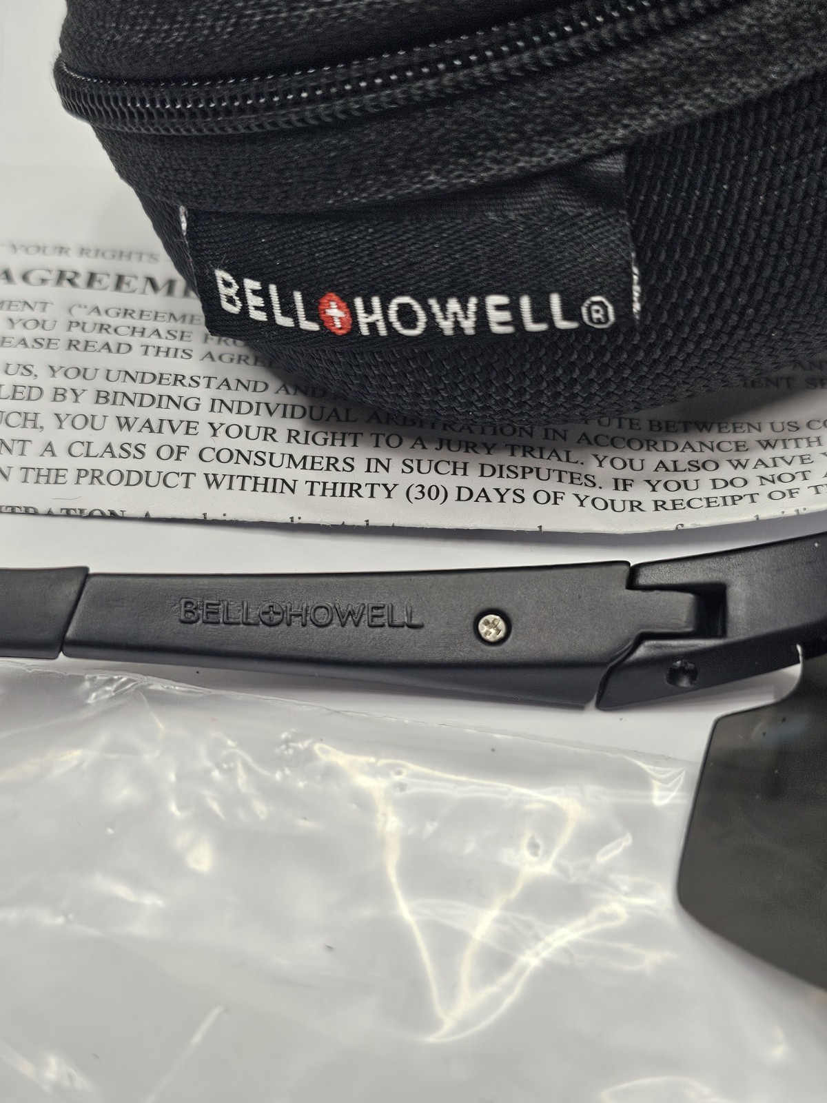 New Bell + Howell Tac Glasses Multi Color Lens With Case W/clip, and Accessories
