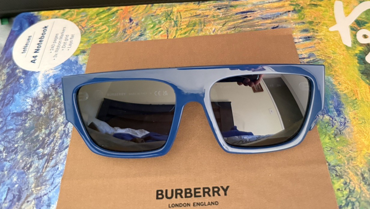 Burberry Micah BE4397U XL 58 | 17 Blue Sunglasses Unisex-New