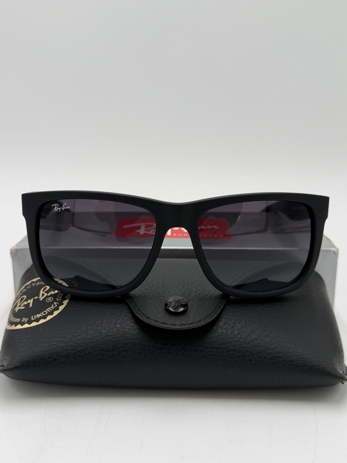 RAY-BAN RB 4165 JUSTIN 601/8G BLACK GRADIENT SUNGLASSES 54-16 High Bridge New