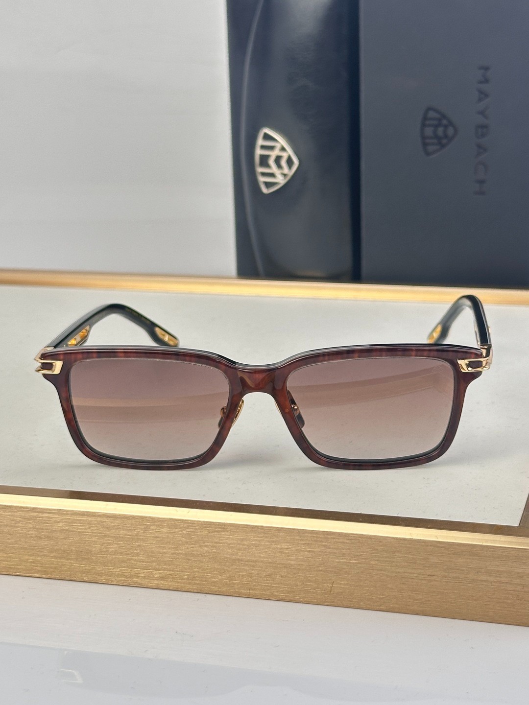 Maybach Serenity Rectangular Sunglasses Unisex Acetate Metal Luxury Eyewear