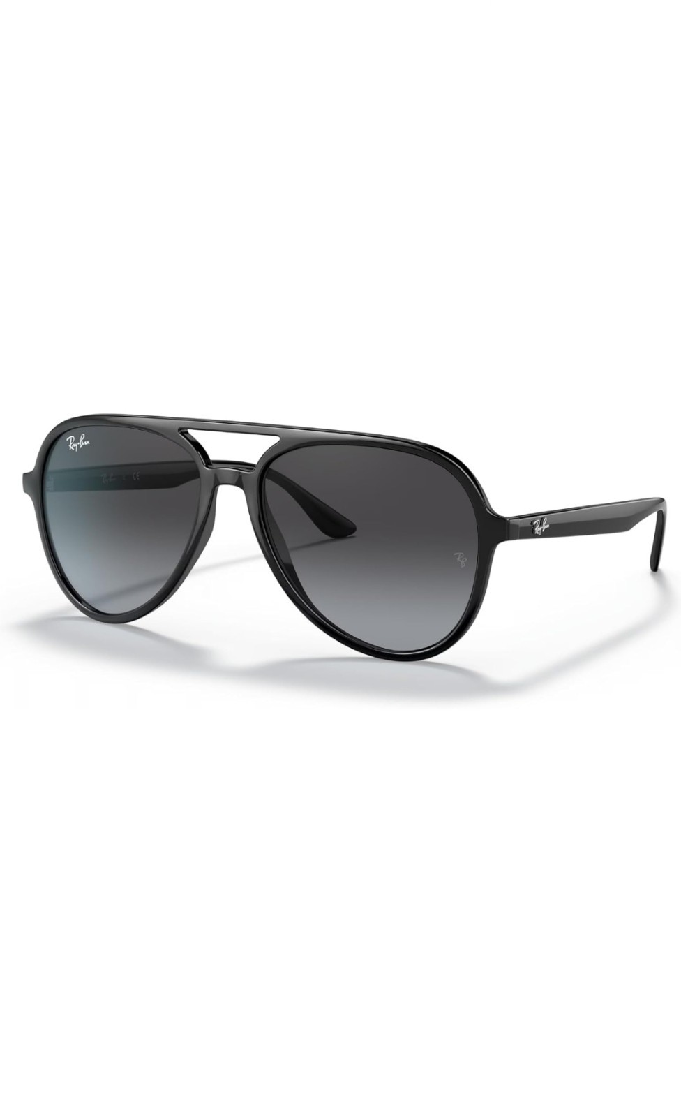 Ray-Ban RB4376 Aviator Sunglasses Black Frame Gray Gradient Lenses – Classic