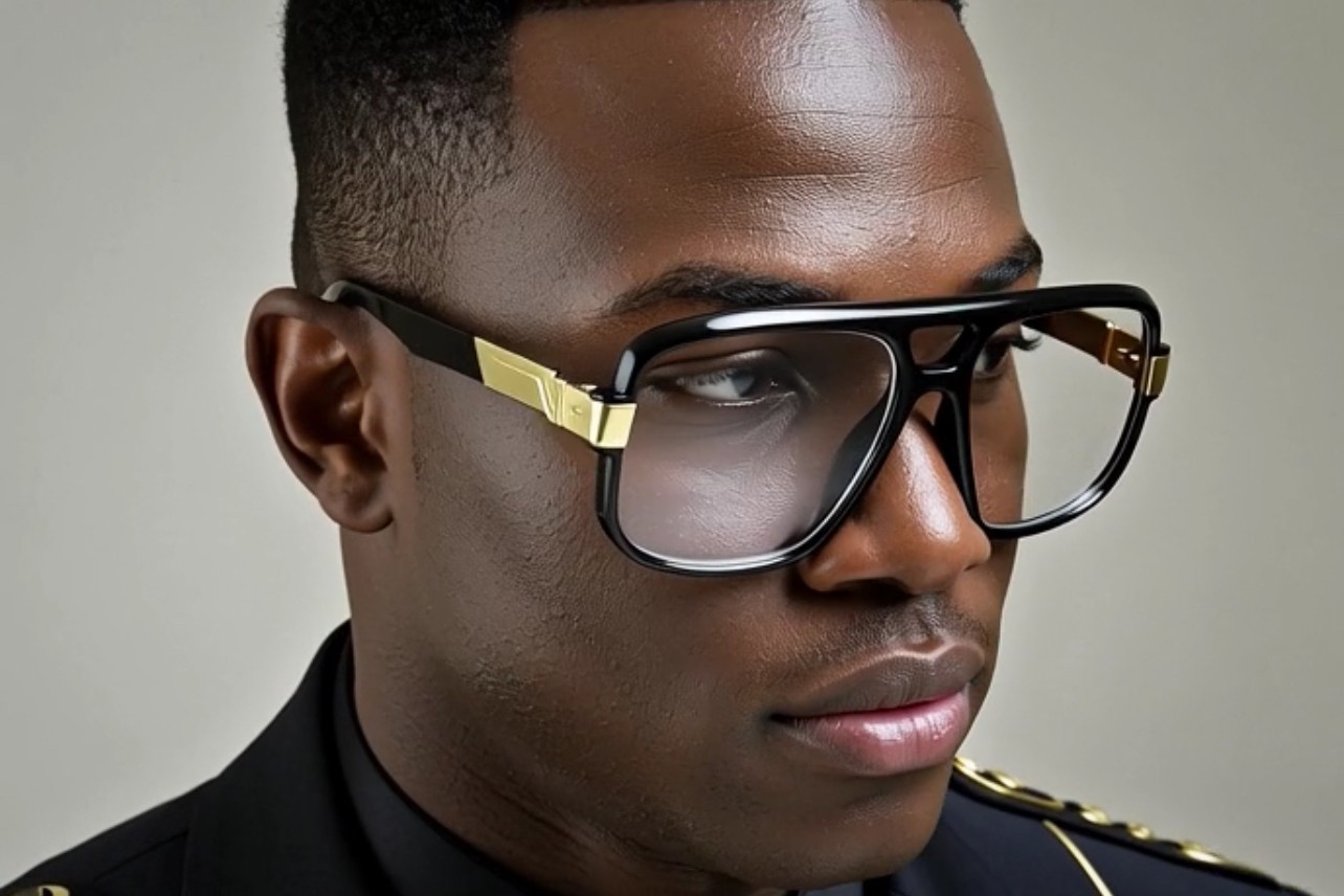Men Sunglasses Designer Square Black Lens Gold Fashion Classic Retro Vintage NEW