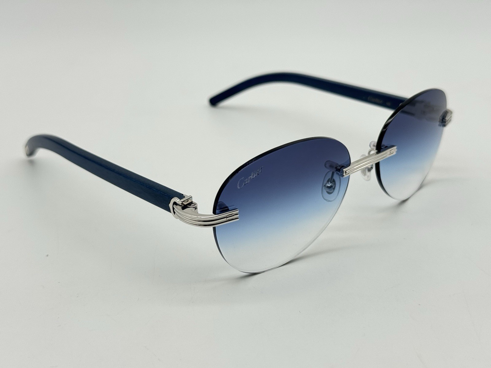 PREMIERE DE CARTIER C DECOR BLUE BUBINGA WOOD SUNGLASSES NEW 100% GENUINE ~$3625