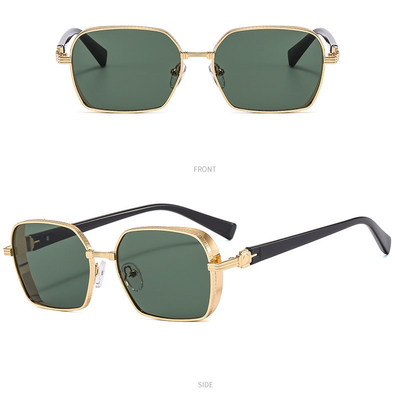 Unisex Metal Square Sunglasses Fashion Leisure Outdoor Sports Traveling Glasses