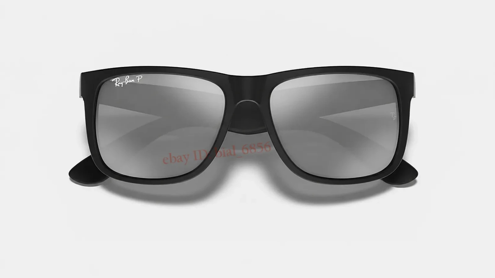 Ray-Ban RB4165 Justin Polarized Sunglasses 54mm Grey Mirror Silver Lens UV New