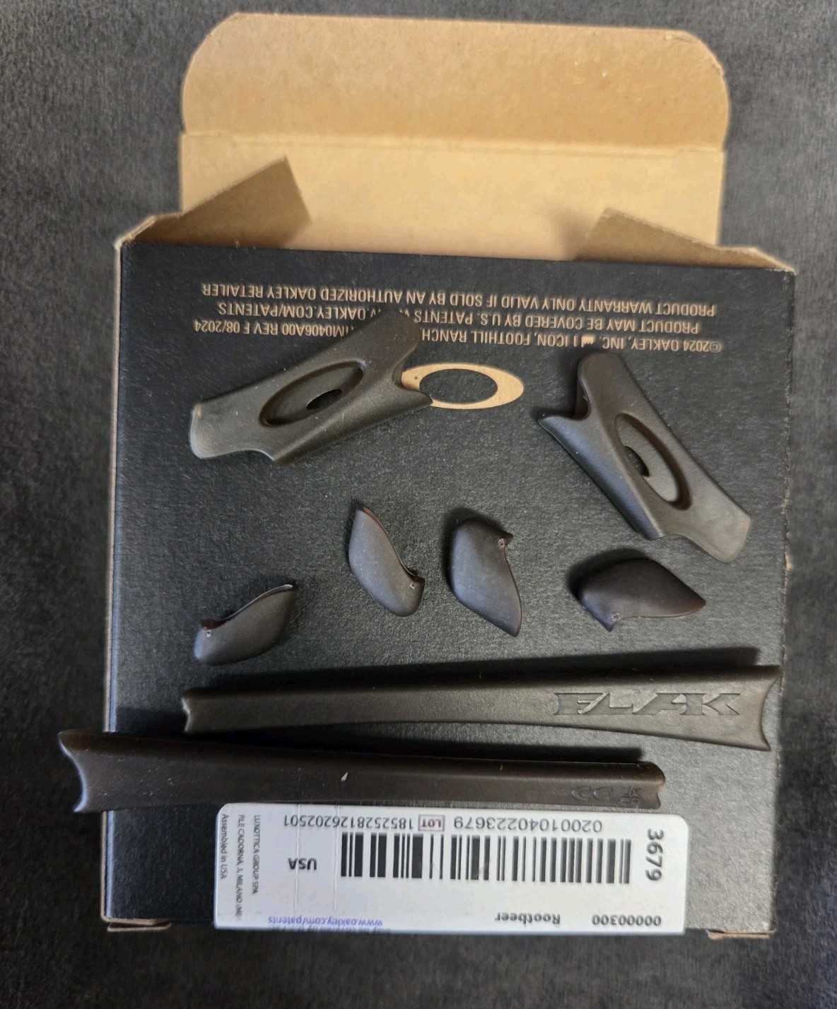 Oakley Flak Jacket Rootbeer Earsock & Nose Pad Kit OEM 06‑211 AOO9009KT 1.0 XL
