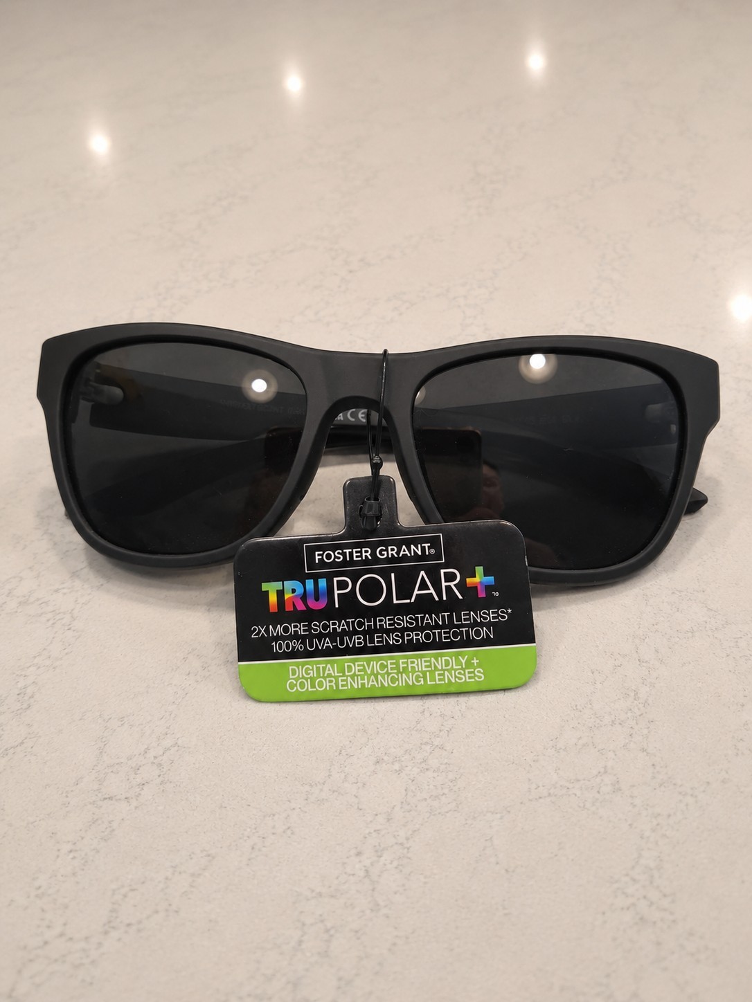 Foster Grant Men’s Black Tru Polar Sunglasses Digital Device Friendly NEW