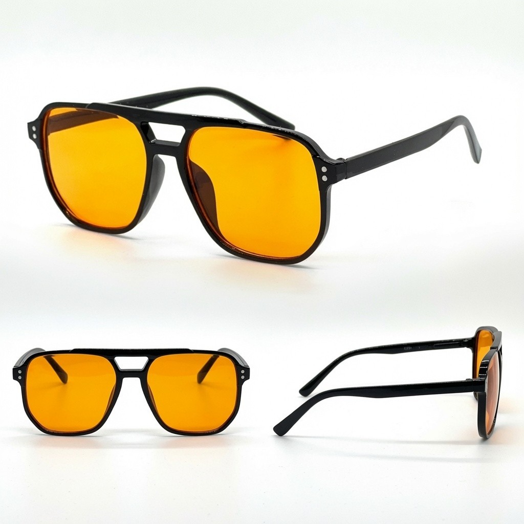 Sunglasses Oceanic Blue Lens Men Shades Elegant Retro Stylish Fashion Hip Hop