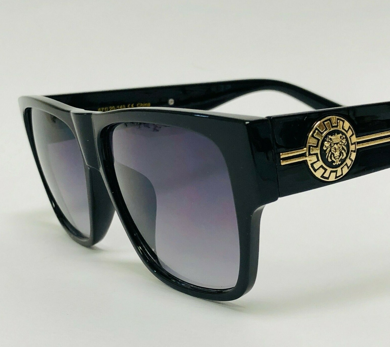 Men Sunglasses Fashion Design Tortoise Black Frame Hip Hop Style Square Shades