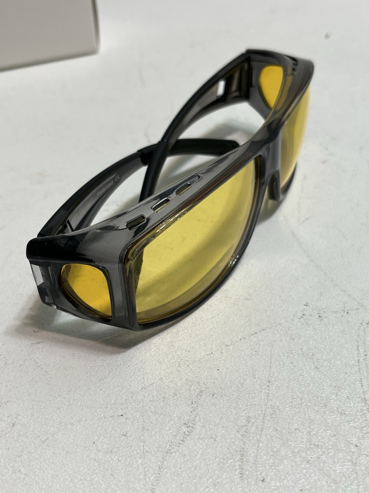 Fit Over Night Driving Wrap Night Vision Yellow Tint Sunglasses Wear Over