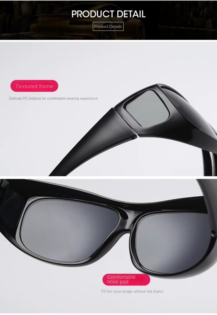 New Medium-Large FIT OVER Sunglasses Cover Prescription RX Eye Glasses Men Women