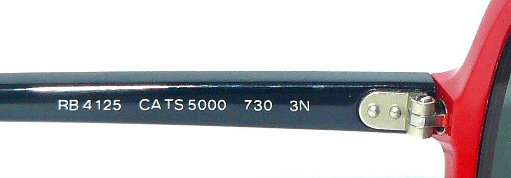 RAY BAN SUNGLASSES RED BLACK GREEN RB 4125 730 CATS 4376 EYEGLASSES 4162 NEW