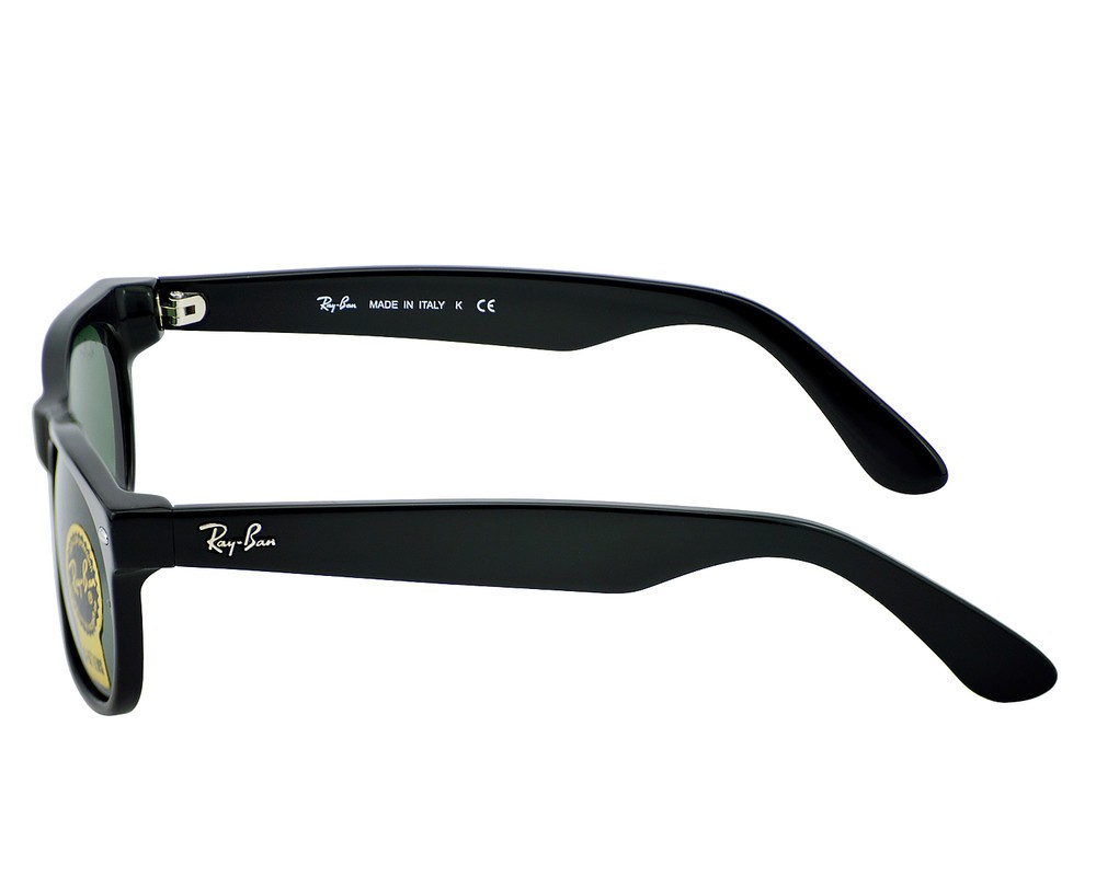 Ray-Ban Sunglasses RB2132 New Wayfarer Classic Black Frame Green Lenses 55mm
