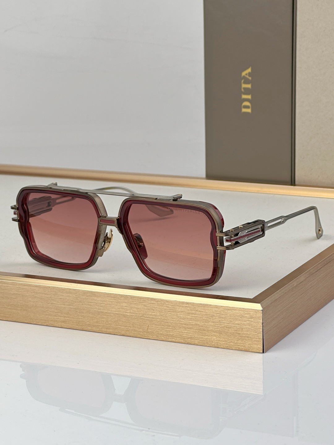 DITA Hyperlux 1000 DT470 Square Sunglasses 58-15-142 Unisex Authentic Japan