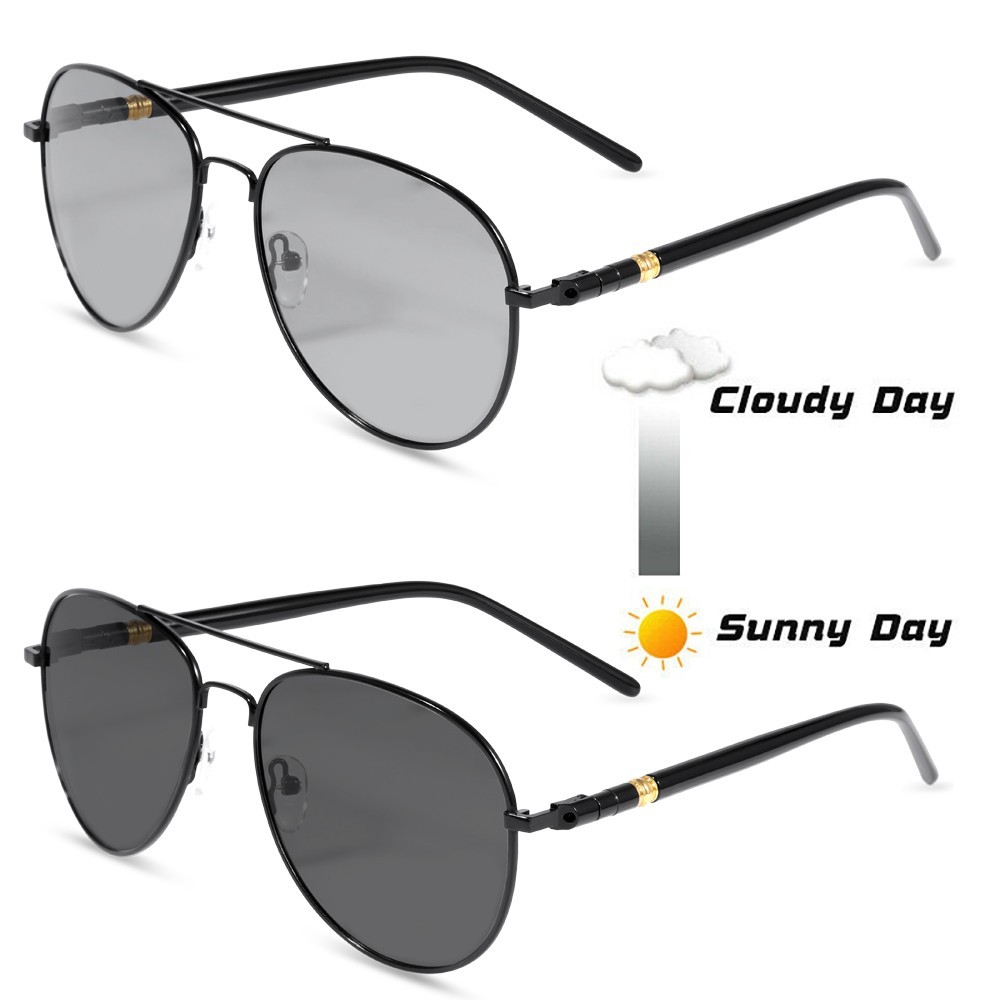 2 Pack Men’s Polarized Aviator Sunglasses Pilot Shades Military Style 100% UV