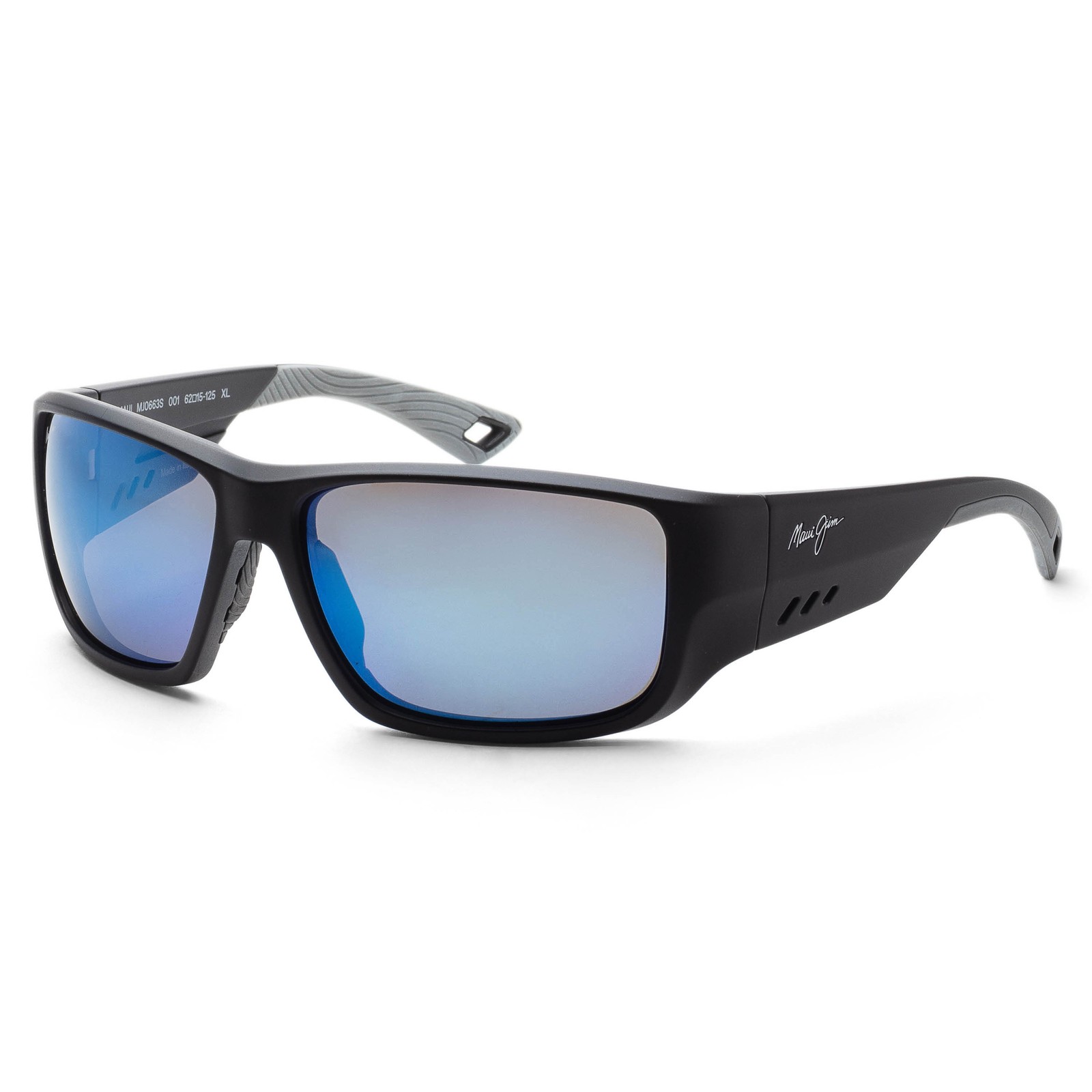 with tags Maui Jim Mens Keha 63mm Black Polarized Sunglasses MJ0663S001 G2U